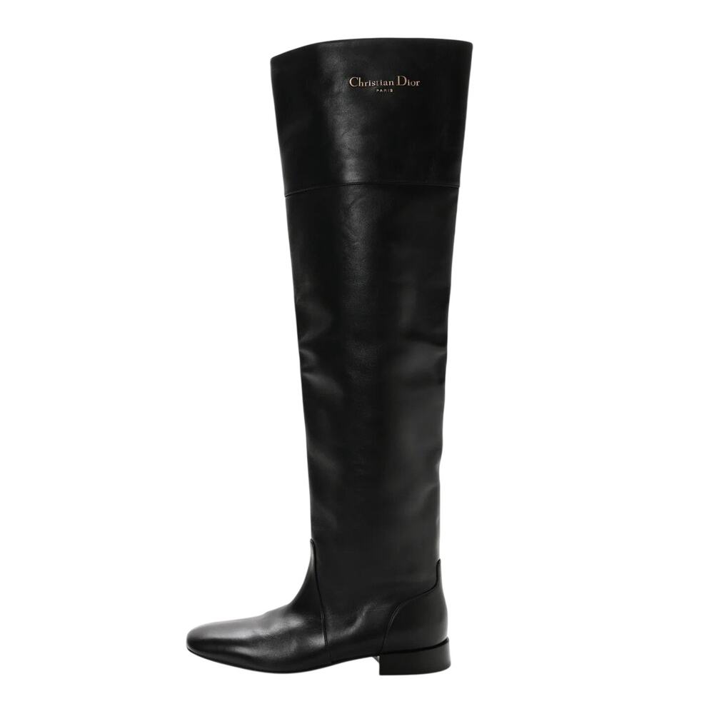 Christian Dior NIB D-Town Over The Knee Boots in Black Size 37